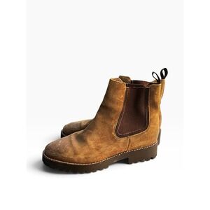 Thursday Boot Co Legend Chelsea Boots Safari Suede Lug Sole Brown Womens Size 9